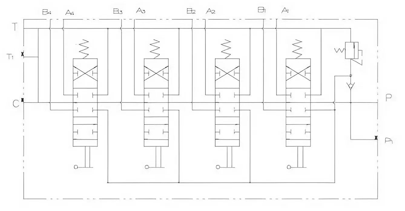 SD4 Hydraulic Schema,Hydraulic Directional Control Valves